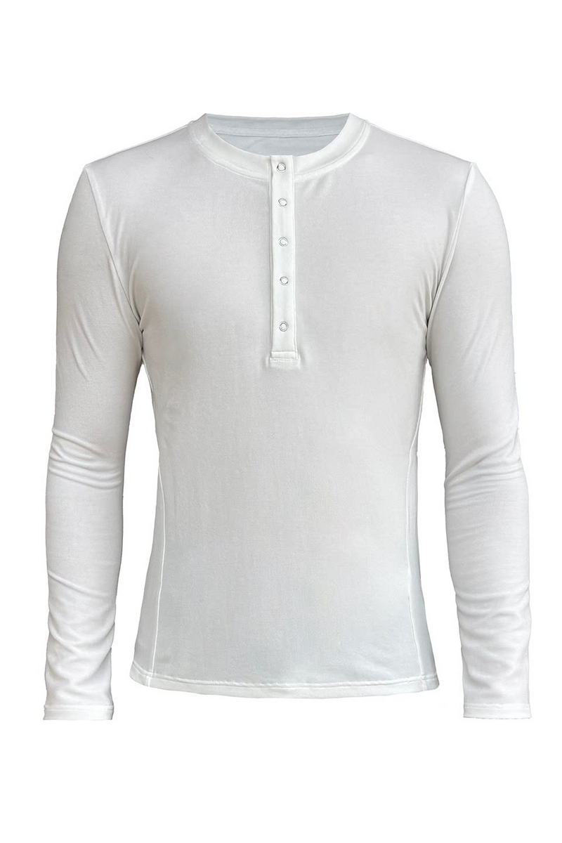 Snap Button Henley Shirt