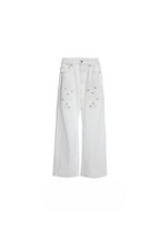 Floral Embroidered Flare Jeans