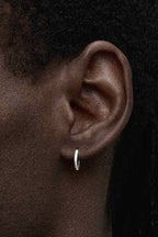 Matte Silver Hoop Earrings