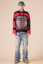 Two-Piece Striped Cross Logo Sweater