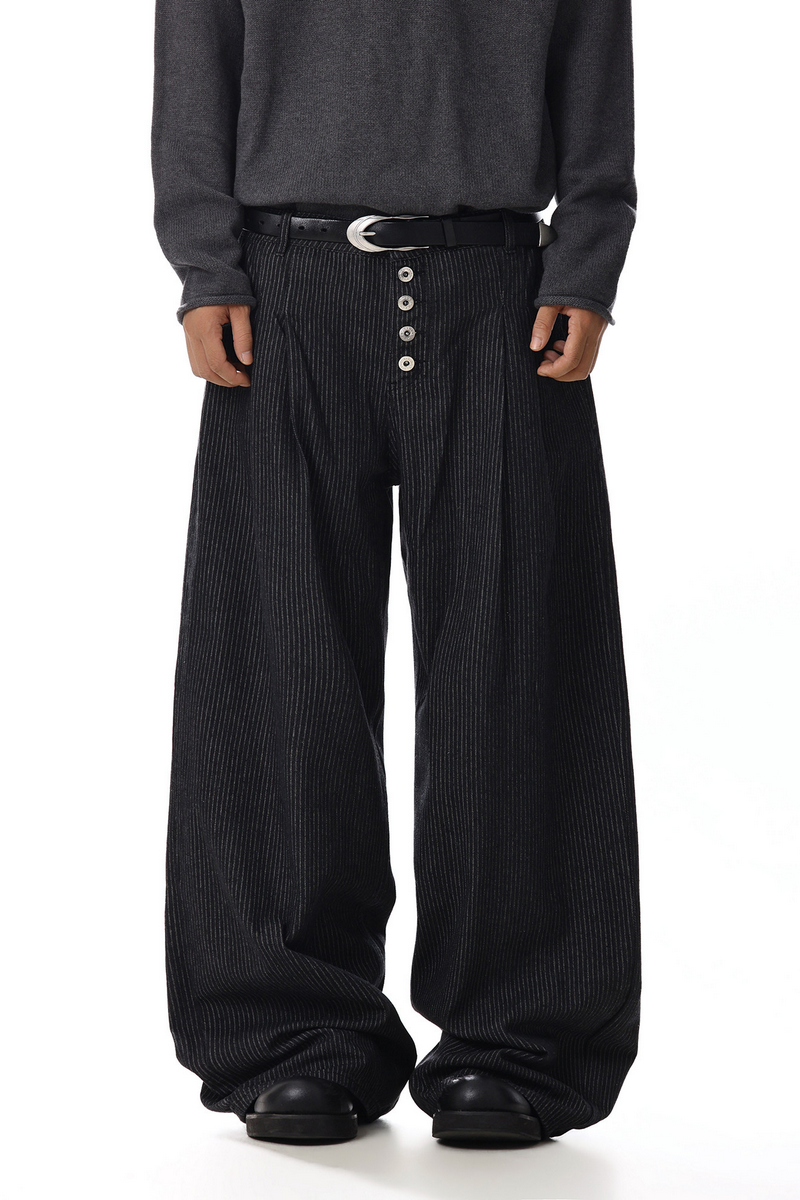 Five Button Pleated Pants