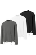 Distressed Cotton Long Sleeve