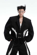 Deconstructed Textured Cropped Blazer