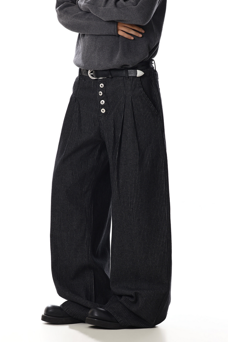Five Button Pleated Pants
