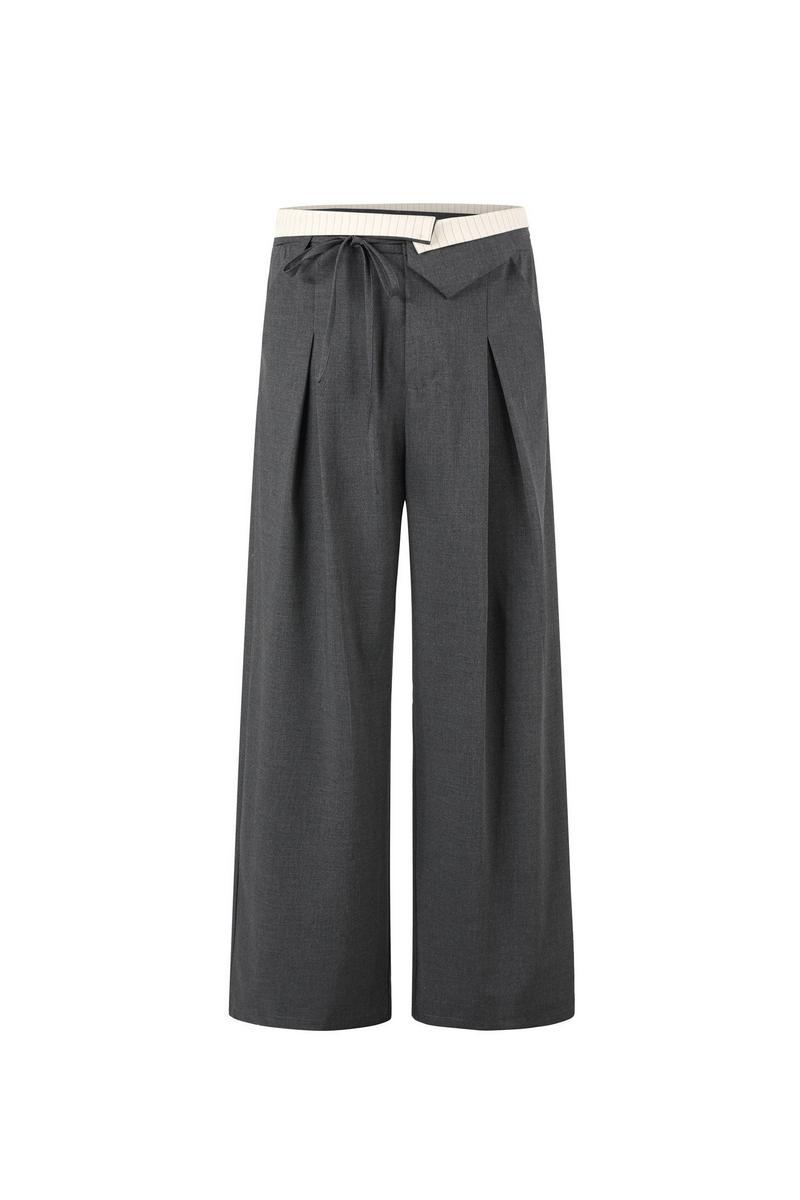Striped Wrap Trousers