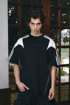 Retro Colorblock Stripe Sports Tee