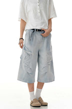 Blue Multi Pocket Jorts