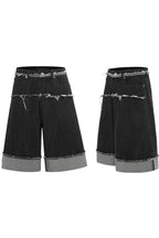 Cuffed Hem Denim Shorts - EU Only