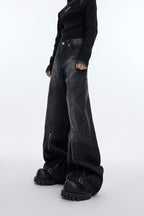 Zip Flared Jeans