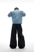 Washed Studded Denim Jacket