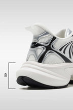 Silver White Disk Runtech Sneakers