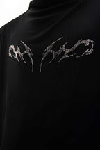 Mesh Fitted Metallic Print Tee