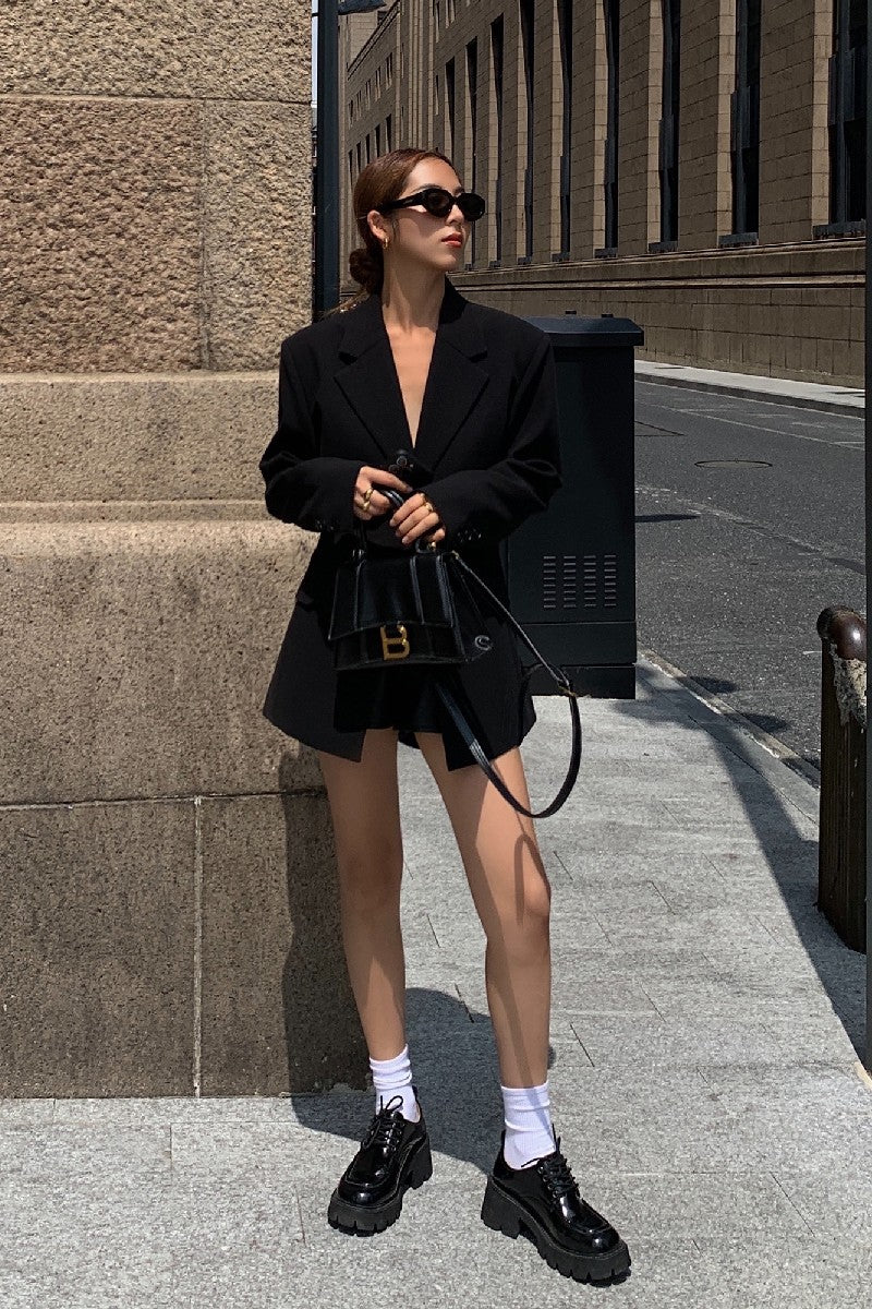 Black Minimal Suit Jacket