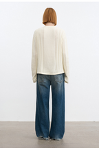 Cable Knit Henley Sweater