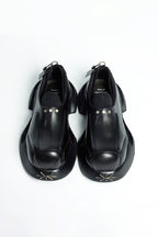 Oto3 Leather Derby Black Shoes