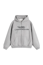 Distressed Zip Hoodie
