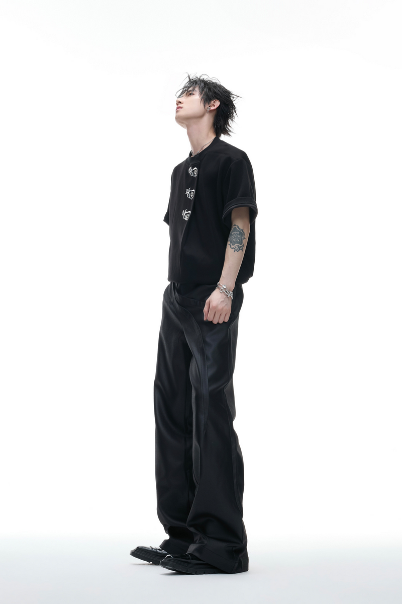 Asymmetric Embroidered T-Shirt