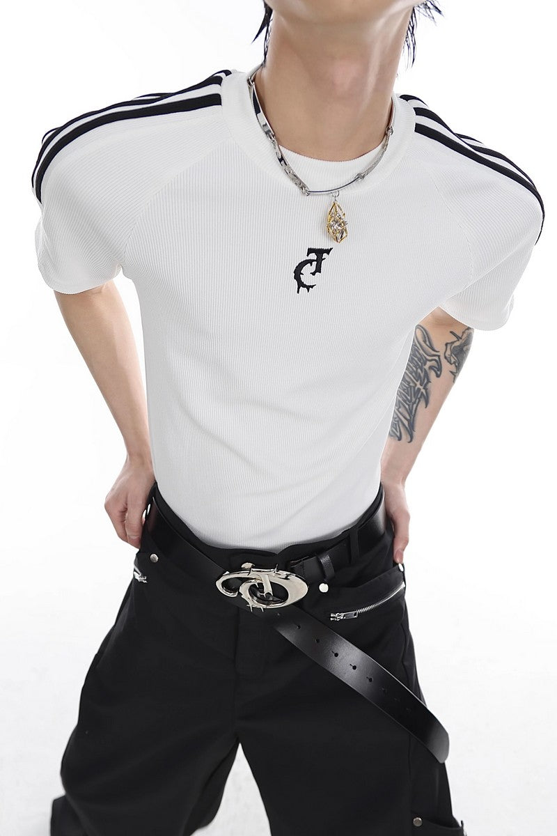 Striped Logo Tee