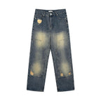 Double Knee Loose Jeans