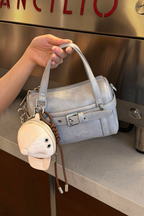 Leather Moto Pillow Bag