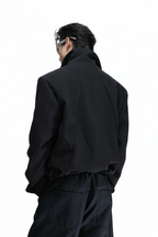Studded Deconstructed Zip Jacket