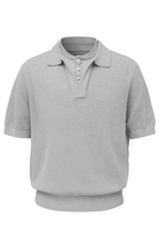 Layered Knit Polo Shirt