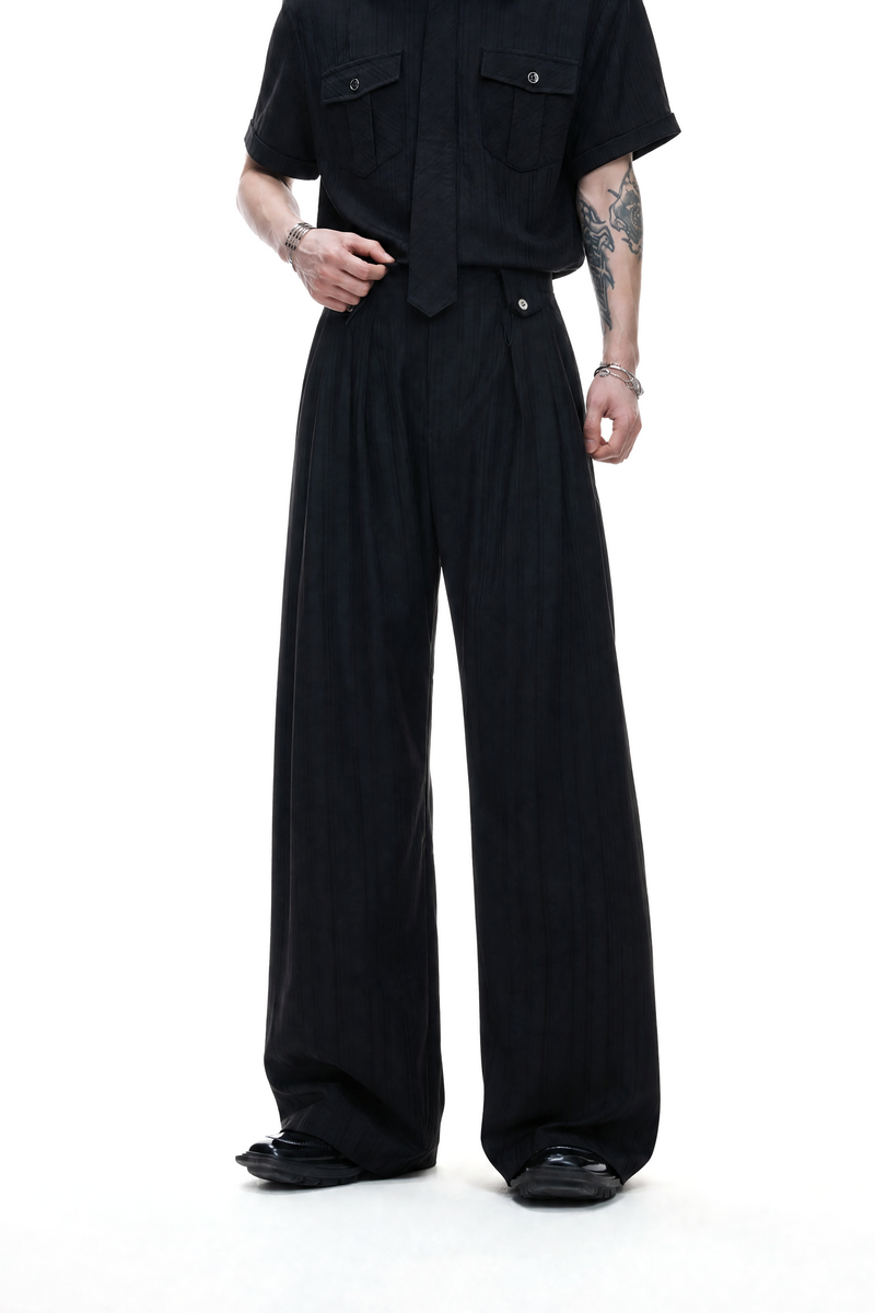 Striped Wide Leg Trousers