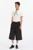 Twill Cropped Trousers