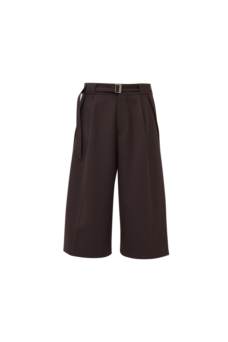 Twill Cropped Trousers