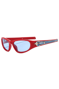 Red Frame With Blue Accents