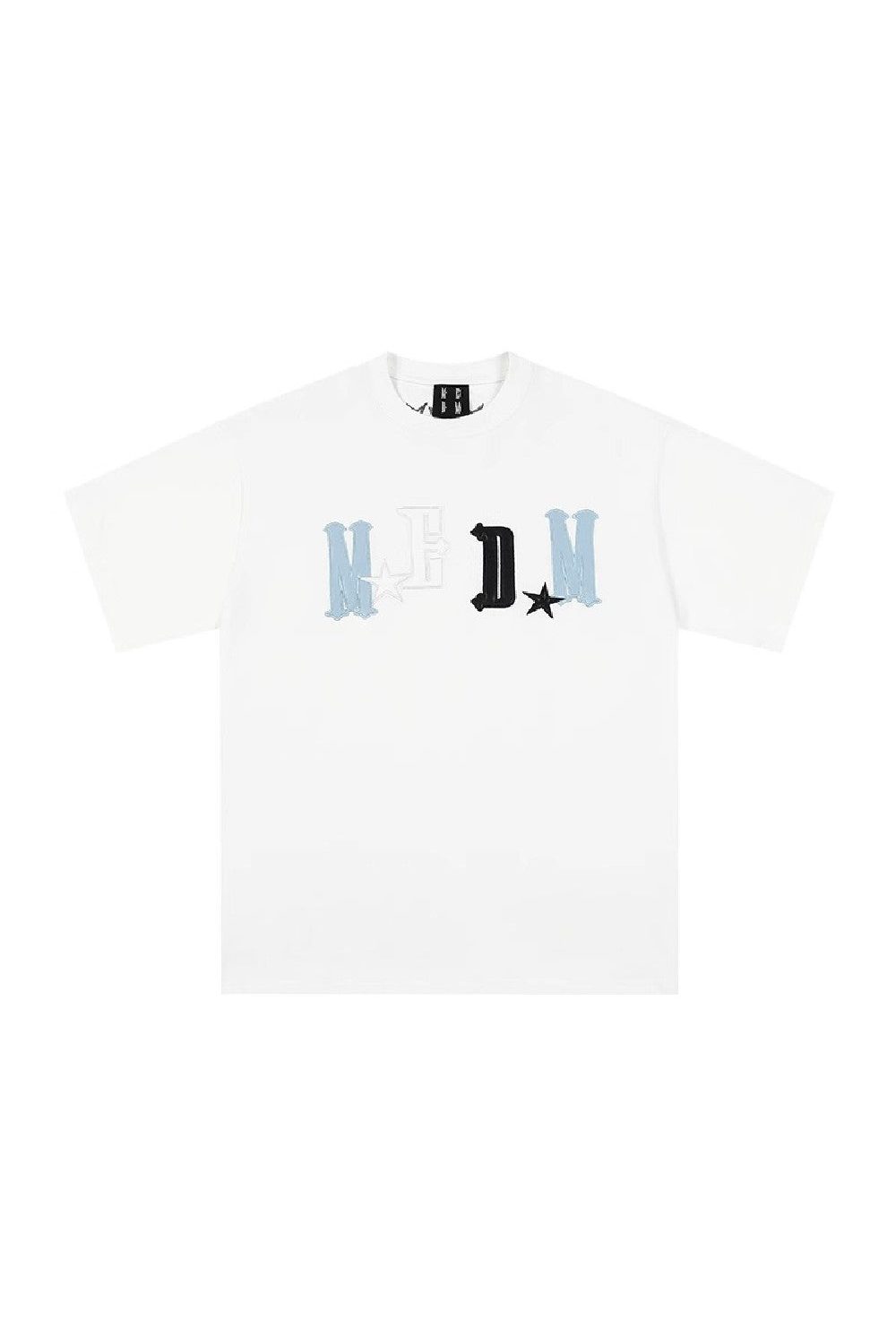 Embroidered Leather Logo Tee