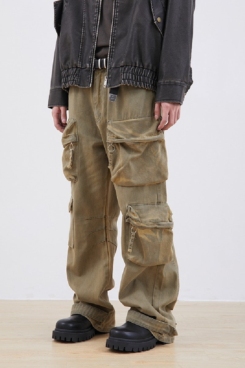 Oversized Straight Cargo Trousers