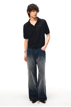 Openwork Leaf Pattern Shirt