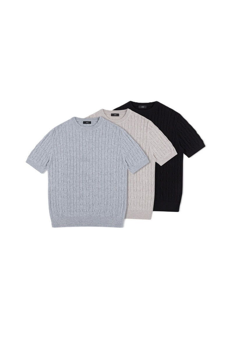 Cable Knit T-Shirt
