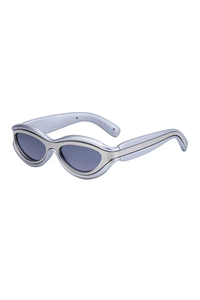 Silver Frame with White Silver Mirror Lenses