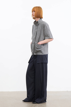 Asymmetric Collar Shirt Jacket