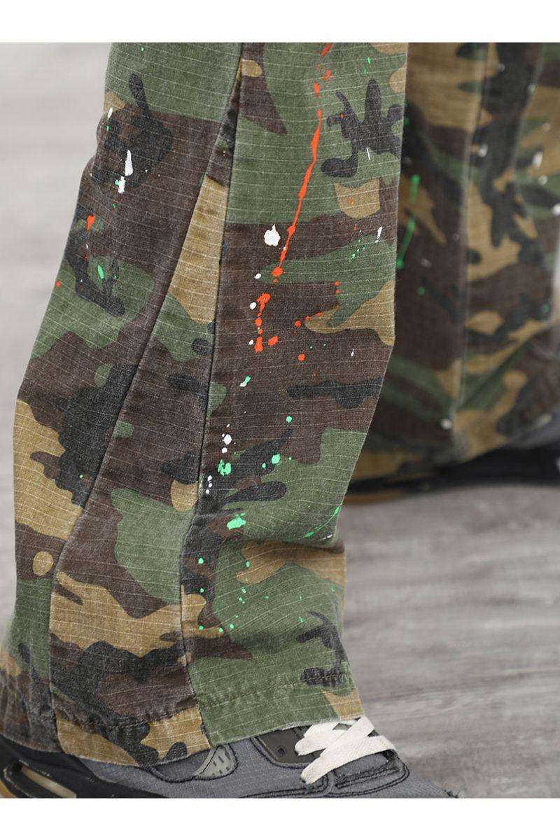Camo Ink Flared Trousers