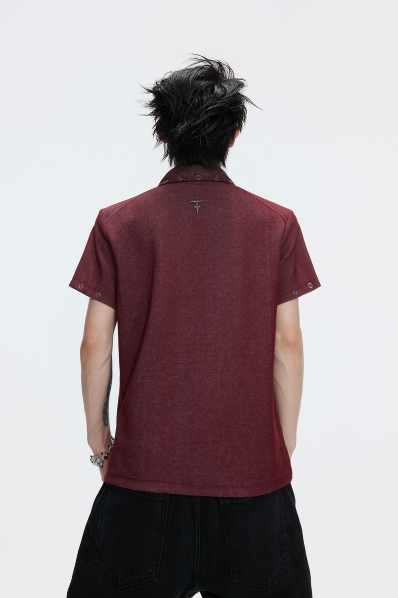 Washed Crinkle Polo Shirt