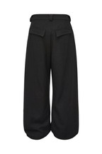Striped Wool Wide Pants