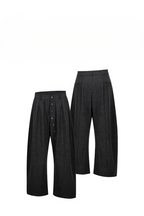 Button Detail Pleated Trousers