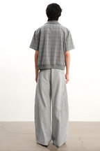 Half Zip Plaid Tee