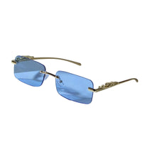 Gold Frame Blue Lens