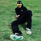 AFGK x OO Black Canvas Sneakers