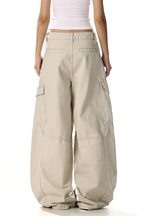 Distressed Washed Cargo Pants