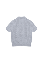 Cable Knit Polo Shirt
