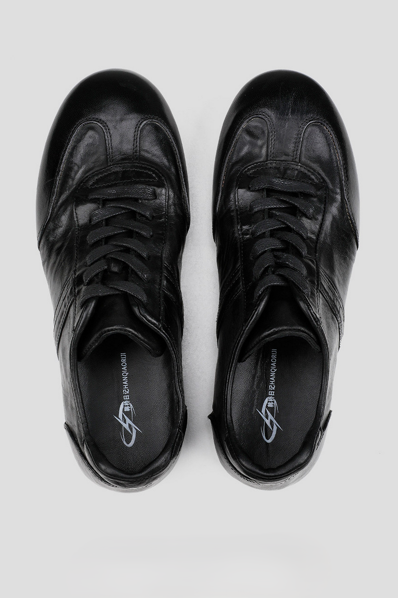 Washed Horsehide Trainer Sneakers