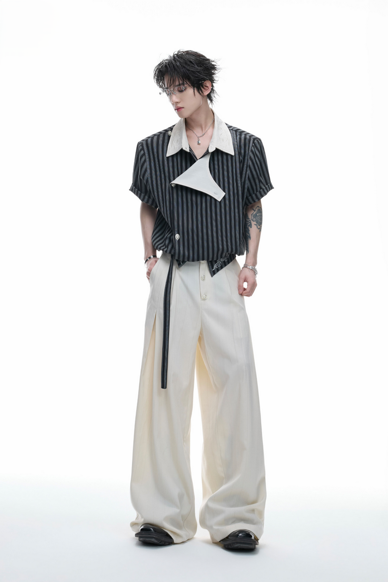 Embroidered Striped Shirt