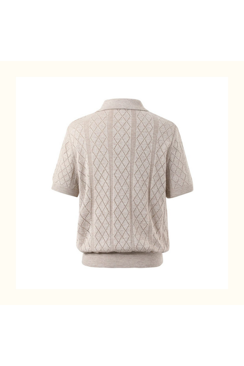 Open Knit Polo