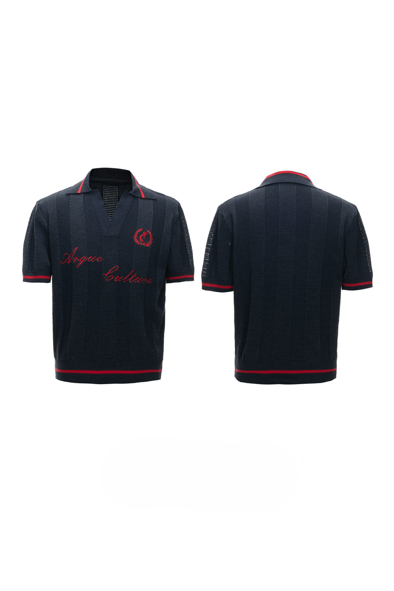 Mesh Panel Polo Shirt