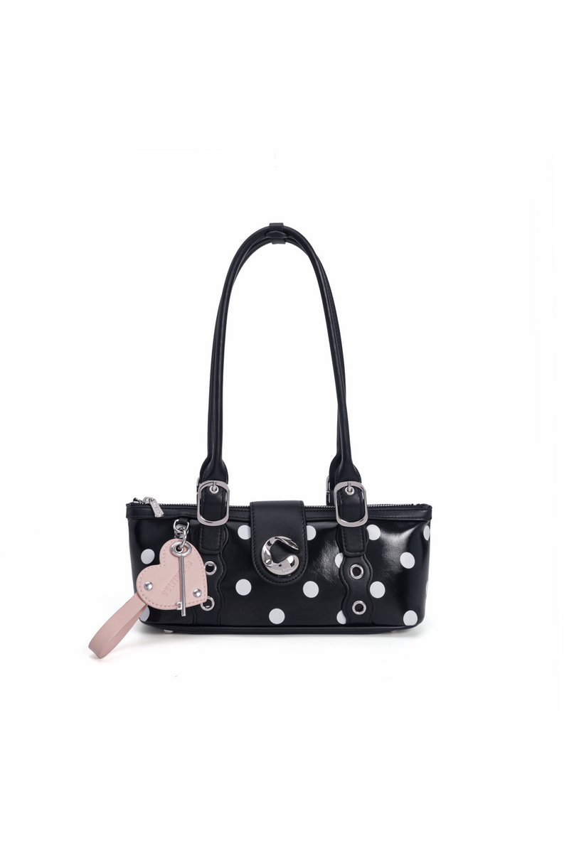 Retro Polka Dot Baguette Bag